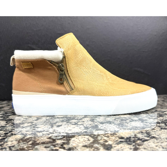 Keds Cooper Brown Suede/Canvas Zip Booties Wo’s Size 9.5 - Picture 2 of 13